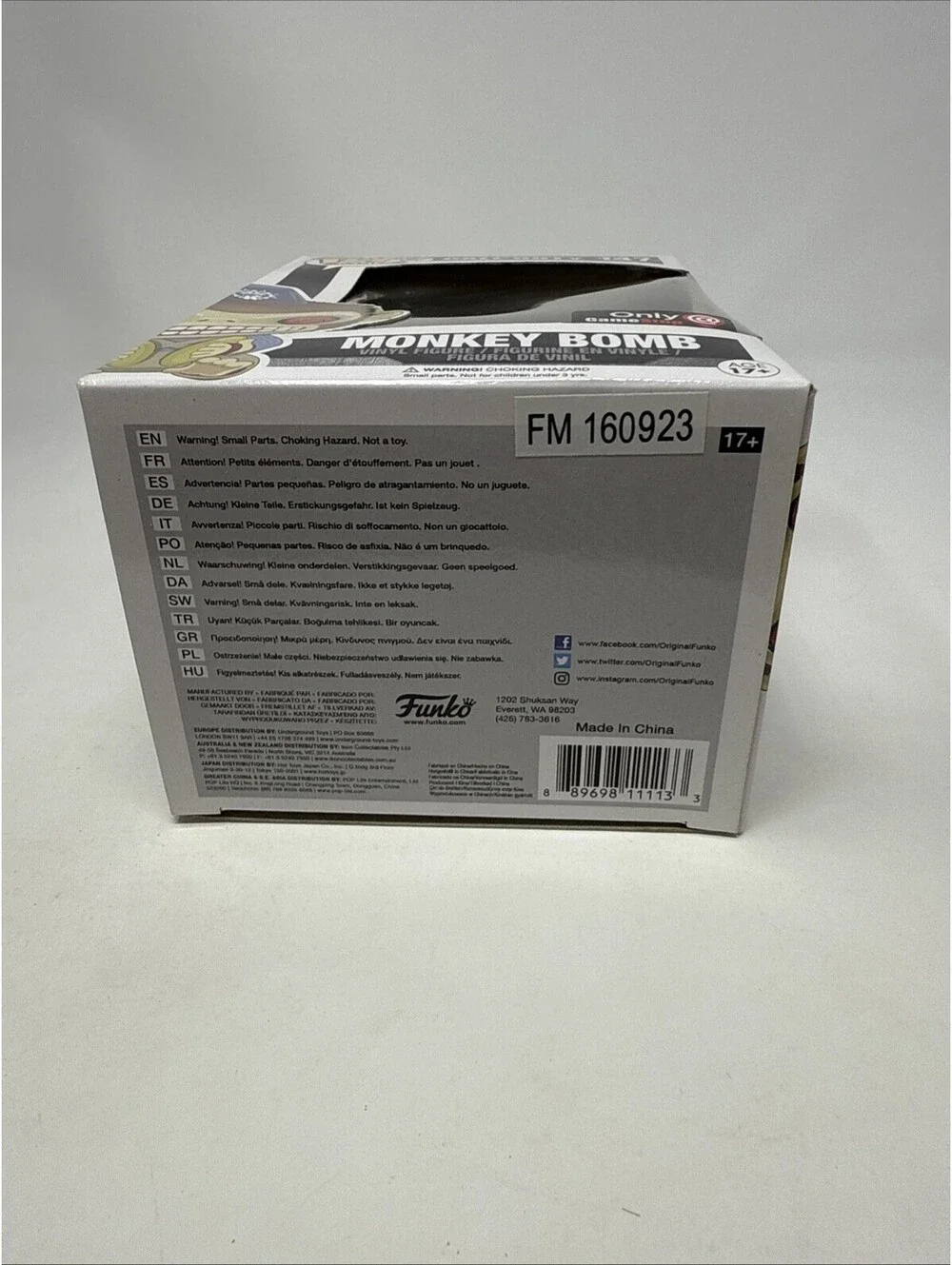 Funko Pop! Games: Monkey Bomb #147 GameStop Exclusive Vinyl Figure